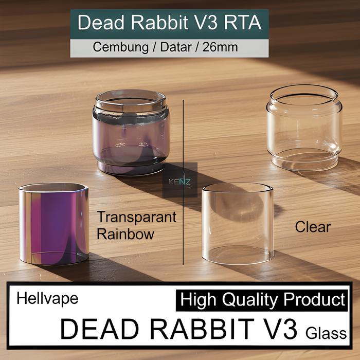 BAGUS DEAD RABBIT V3 RTA Replacement Glass | tabung kaca tube tank