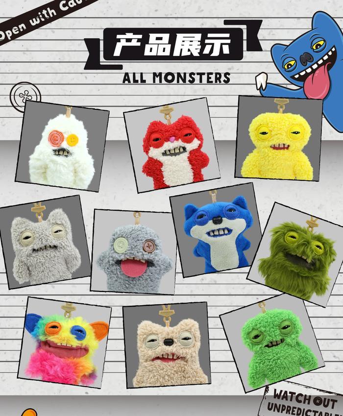 CUCI GUDANG GANTUNGAN TAS Fuggler Big Teeth Monster Pent Grin Sasquoosh Keya Treasure Ugly Cute Doll