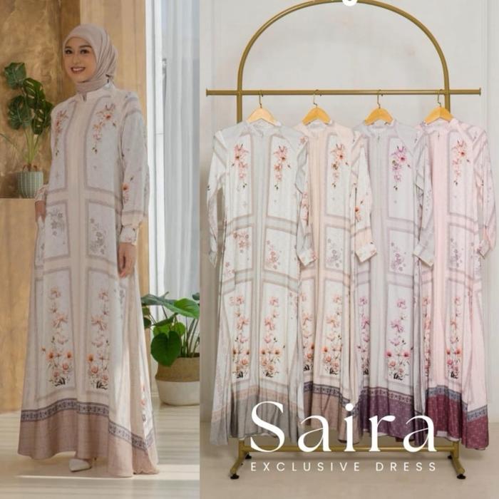SAIRA DRESS BY ALIRA FASHION/gamis etnic printing/gamis mewah exclusive brand/