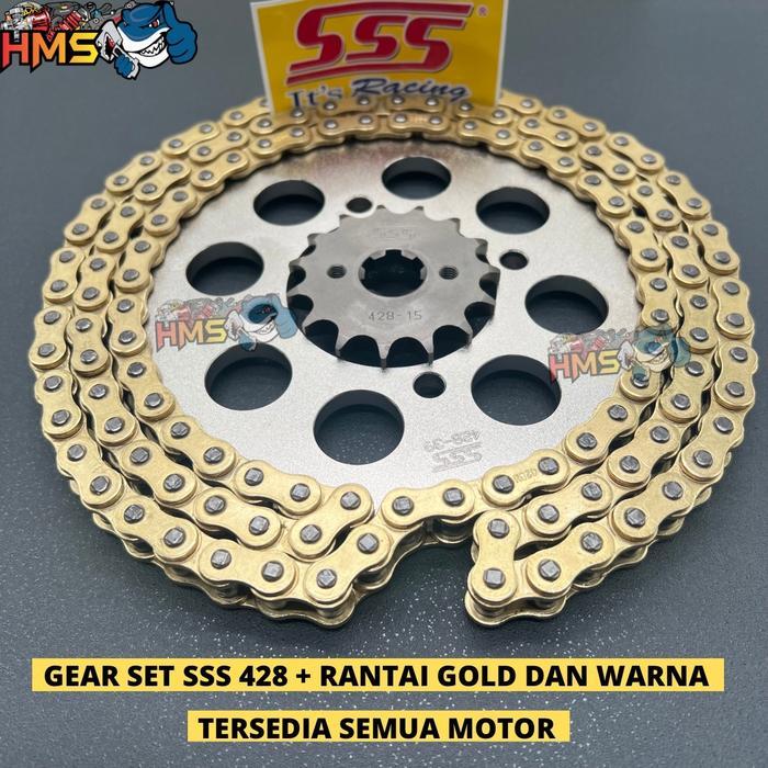 GIR GEAR SET SSS 415 428 VIXION R15 CB CBR 150 SONIC SATRIA FU VERZA RX KING RXK RXZ JUPITER MX KING