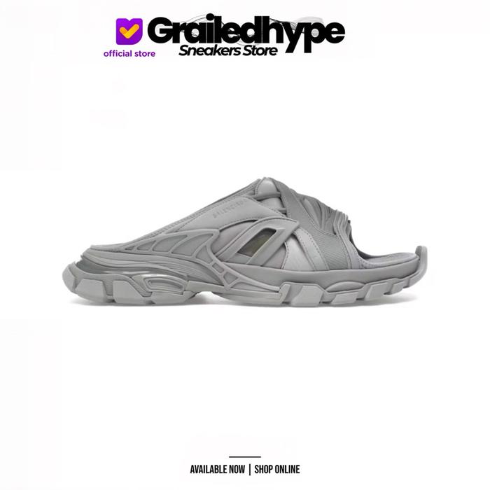 Balenciaga Track Slide - Grey / Black / White / Burgundy