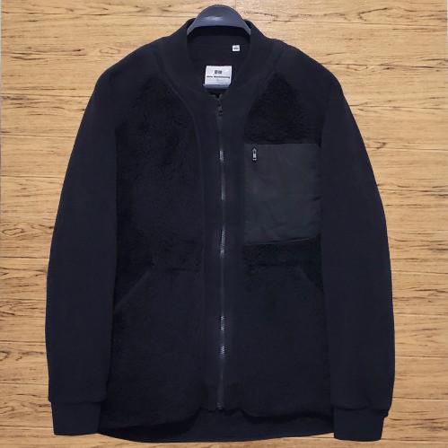 UNIQLO White Mountaineering Fleece Sherpa Jacket hitam