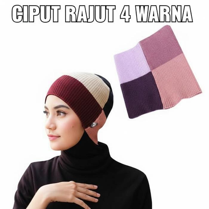 Ciput Iner 4 Warna Bahan Kaos Rayon Lentur & Nyaman Inner Hijab Murah Grosir Ciputkaos Innerkaos Hij