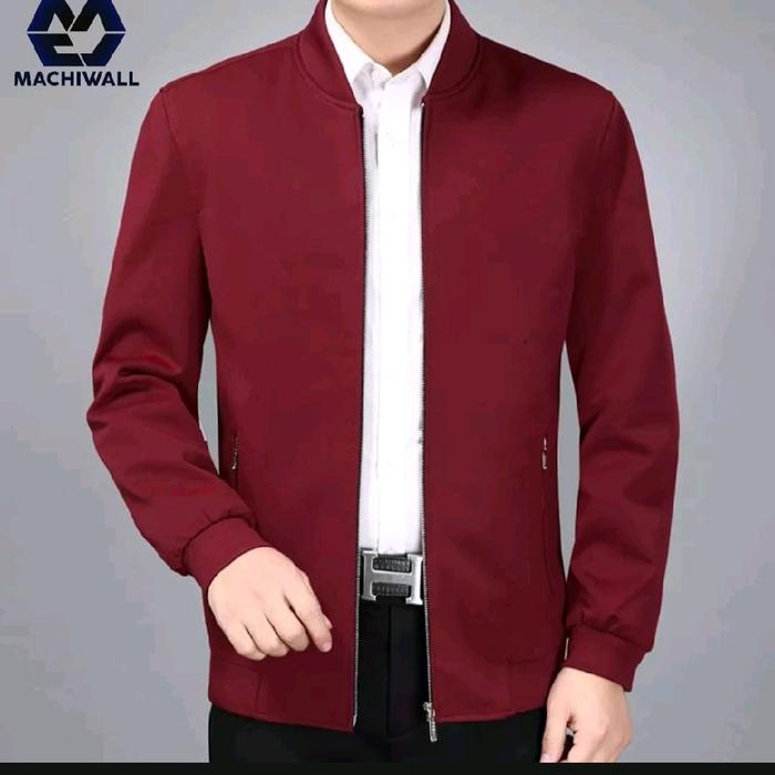 jasko jaket mandarin jaket formal Pria Wanita Blazer Hitam Casual Distro Outer Tebal Keren Cowok Abu