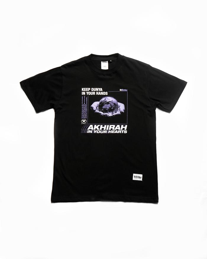 Emka Clothing|Kaos Dakwah Tshirt Black Series Cotton100% - AKHIRAH