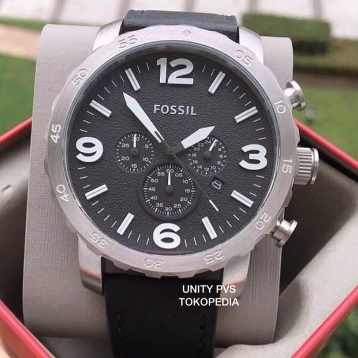 JAM TANGAN PRIA FOSSIL JR1436 NATE CHRONOGRAPH ORIGINAL