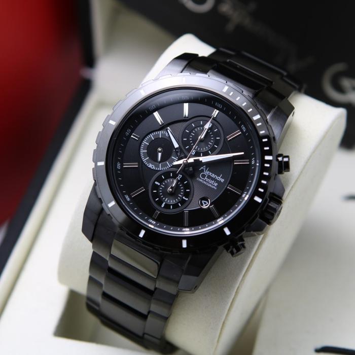 ALEXANDRE CHRISTIE 6141 MC PRIA ORIGINAL GARANSI 1TAHUN kaca quartz Stainless Watch