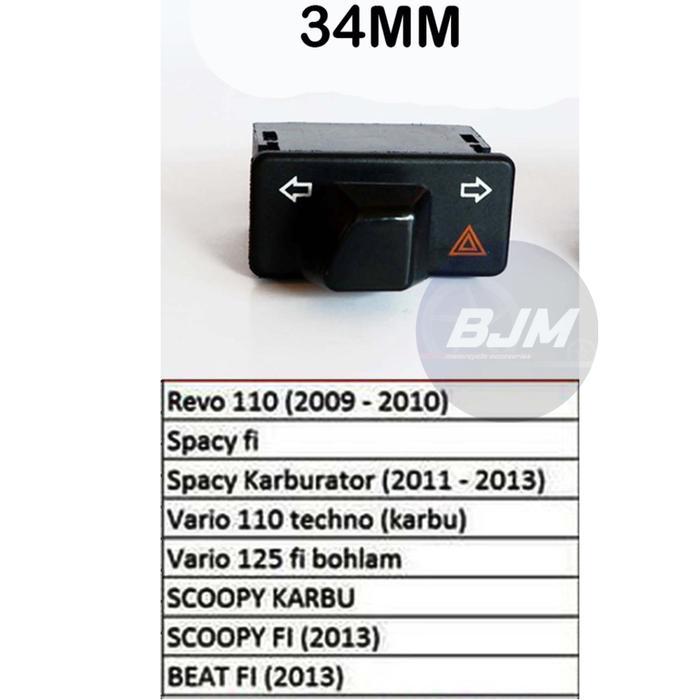 TOMBOL SAKLAR SEN SEIN RITING HAZARD 3 IN 1 HONDA BEAT VARIO REVO DLL