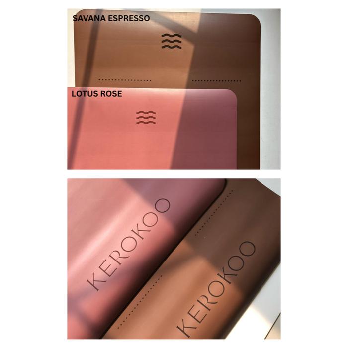Kerokoo Outlet Yoga Mat NonSlip 5mm Rose & Espresso