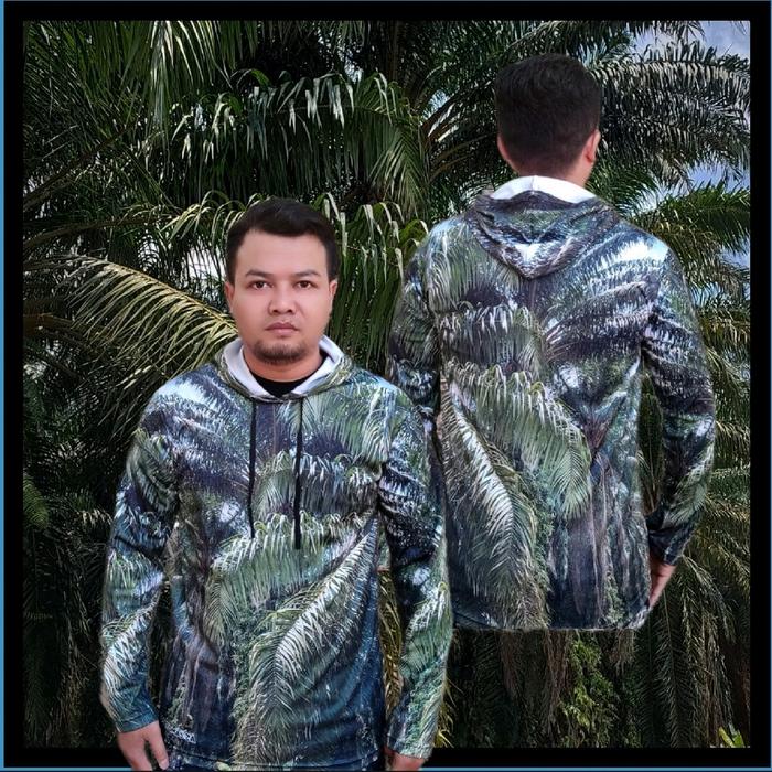 baju berburu perbakin motif pohon sawit D3 Atasan Kaos Camo Panjang Atasan Kaos