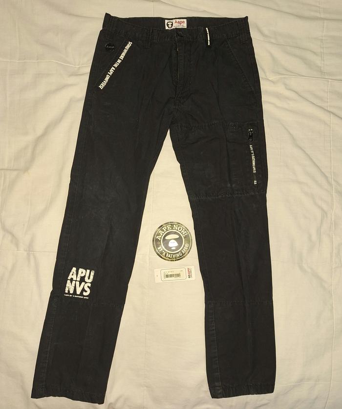 AAPE by a Bathing Ape Black Long Pants Original (BISA NEGO) (Second/Preloved)