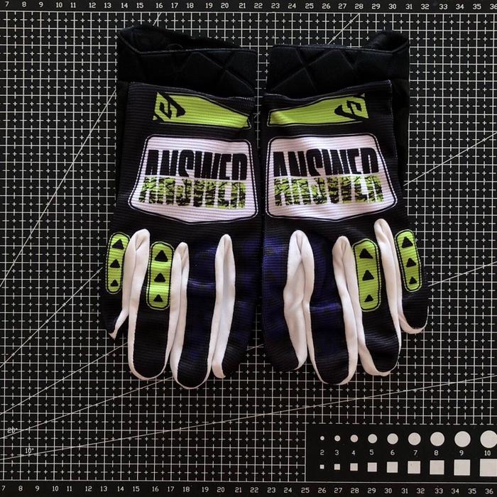 Sarung Tangan Sepeda Motor/ Motocross AR3 Pro Glow Limited Edition Glove Blue Hyper Acid Black