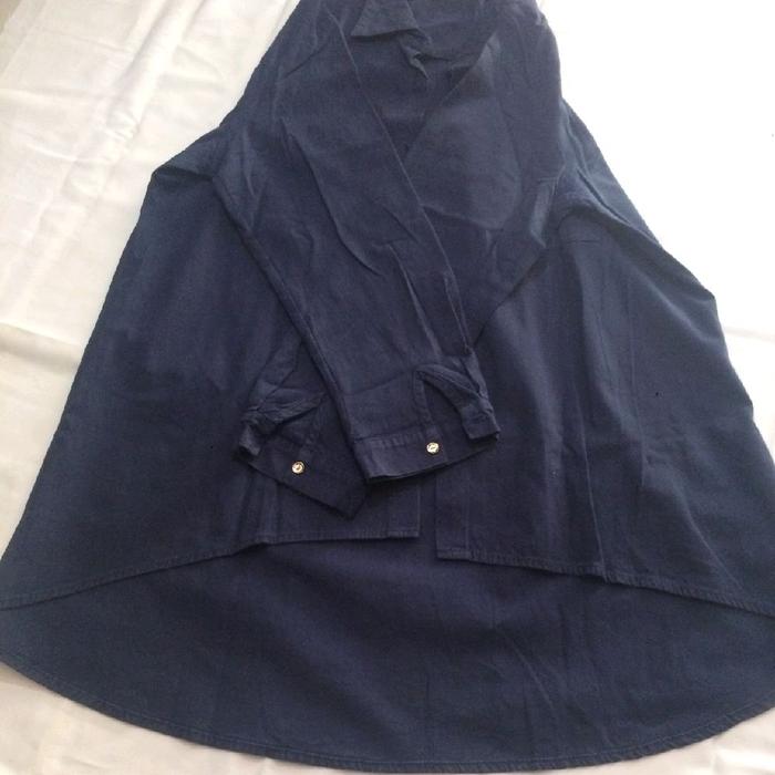 Kemeja Blouse Biru dongker