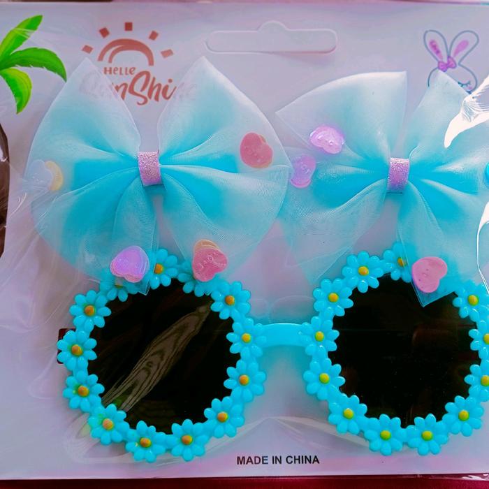JEPIT SET SALON MINI + KACAMATA LIST BUNGA