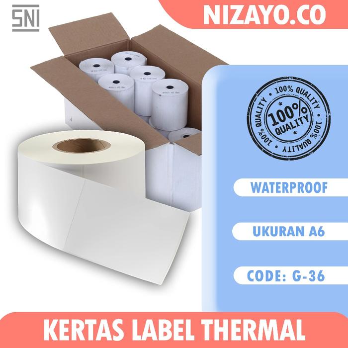 Label Barcode 100 x 150 Kertas Sticker Thermal Resi 100x150mm WINSTAR ISI 500 PREMIUM SPEC NZR