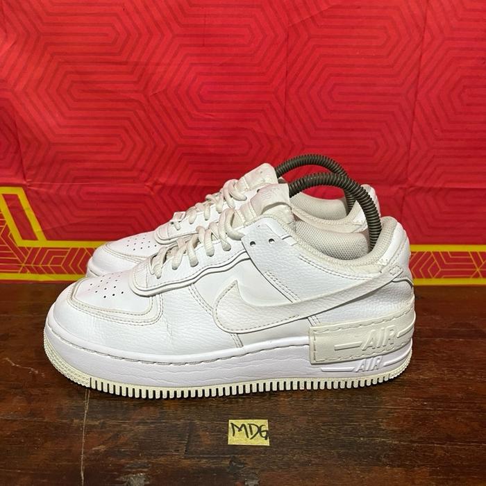 Sepatu second branded nike af1 shadow triple white size 38.5