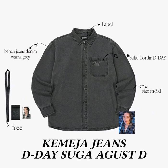 Kemeja Dday suga agust d free lanyard
