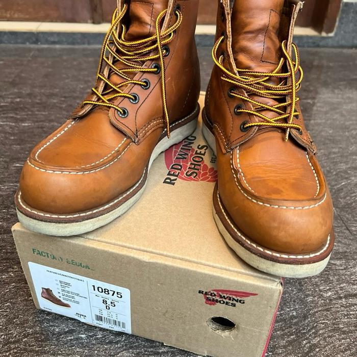 Red Wing Boots Original 10875 sz 8.5 D mulus kelengkapan sesuai foto, gress auto ganteng  Shoes Pria