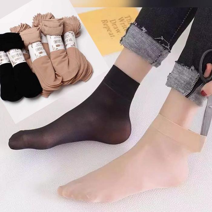 Stocking Pendek Wanita Semata Kaki Bahan Tipis Seperti Stoking Kaos Kaki Wanita Bahan Tipis Pendek W