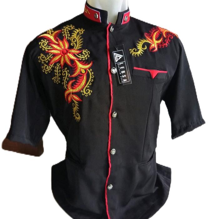 (( ABDULSHOP )) JAS KOKO/JASKO/BAJUKOKO/BUSANA MUSLIM PRIA LENGAN PENDEK TERBARU 2025 WARNA HITAM LI