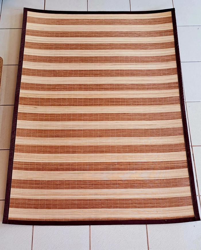 176cm x 250cm Tikar Core Rotan Motif - Tikar Karpet Rotan Core Belang