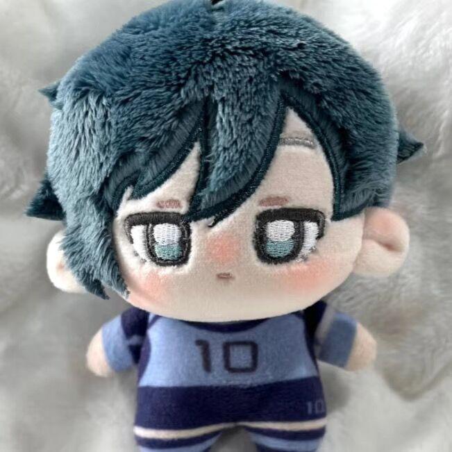 12cm Anime BLUE LOCK Rin Itoshi Plush Cotton Starfish Body Schoolbag