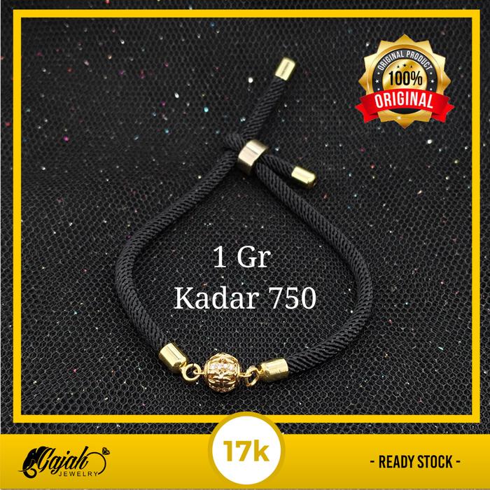 Gelang Tali Emas 17K 1 Gr Kadar 750 - 2450
