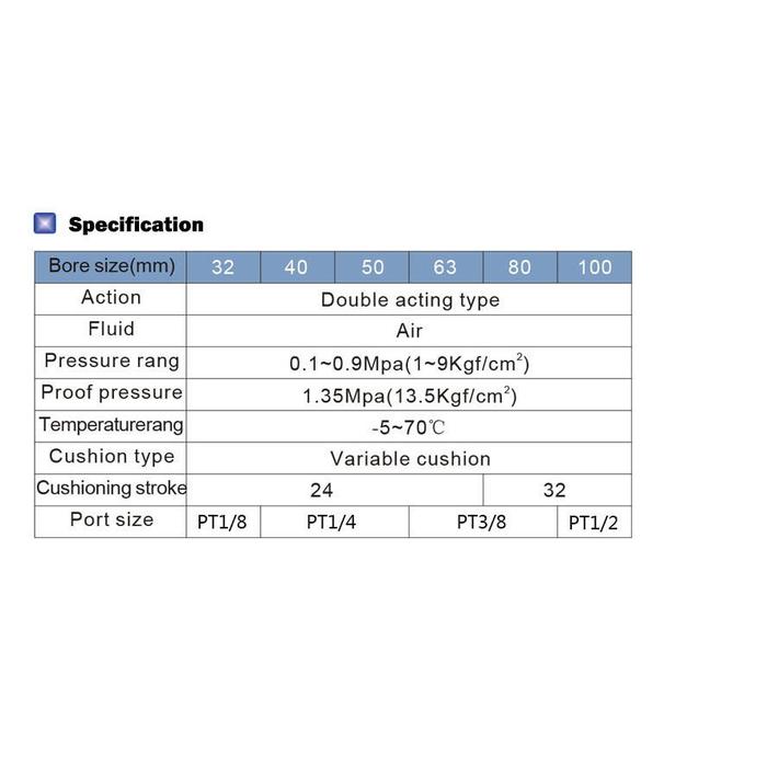 SC50 * 200-S 50Mm Bor 200Mm Stroke SC50X200-S SC Series Single Rod