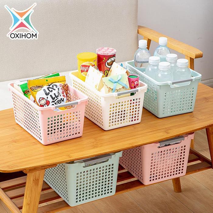 Oxihom Keranjang Serbaguna Baju Laundry Mainan Keranjang Plastik