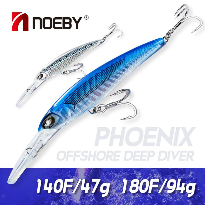 Noeby Trolling Minnow Fishing Lure 140mm 47g 180mm 94g Offshore Deep Diver Lures Reinforced Fish Bon
