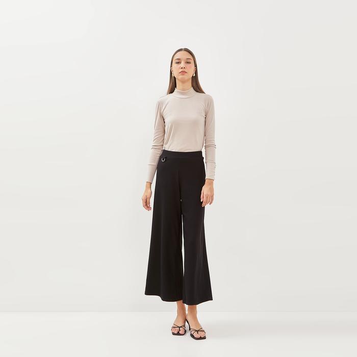 SIMPLICITY Textured Vertical Culottes With Ring Detail Karet Kulot