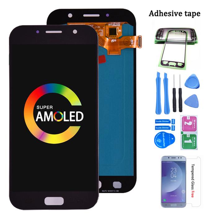 100% Super AMOLED LCD For Samsung Galaxy A7 2017 A720 A720F SM-A720F