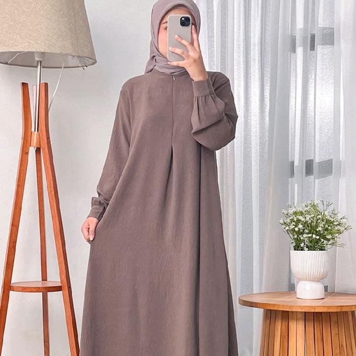 Hawa Dress by Azhar Gallery gamis crinkle daily