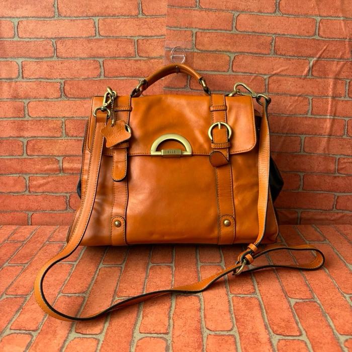 TAS SLING MEWAH WANITA ELLE KULIT ASLI SECOND BRANDED / TAS SELEMPANG PESTA WANITA ELLE SECOND BRAND