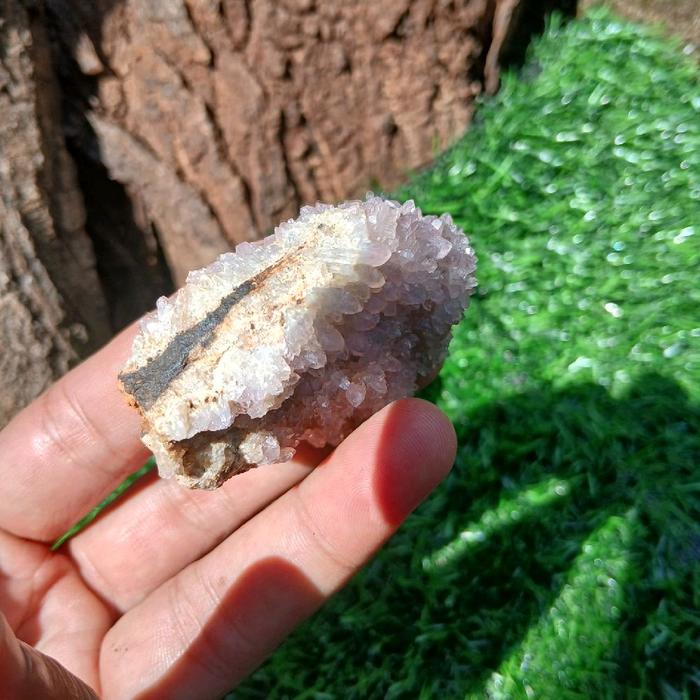 Double Amethyst Druzy Cluster Natural Rare Rock Gems Crystal Specimen