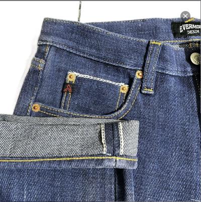 EVERMORE DENIM - AJNA WASH DENIM 20oz NAVY LINE SELVEDGE