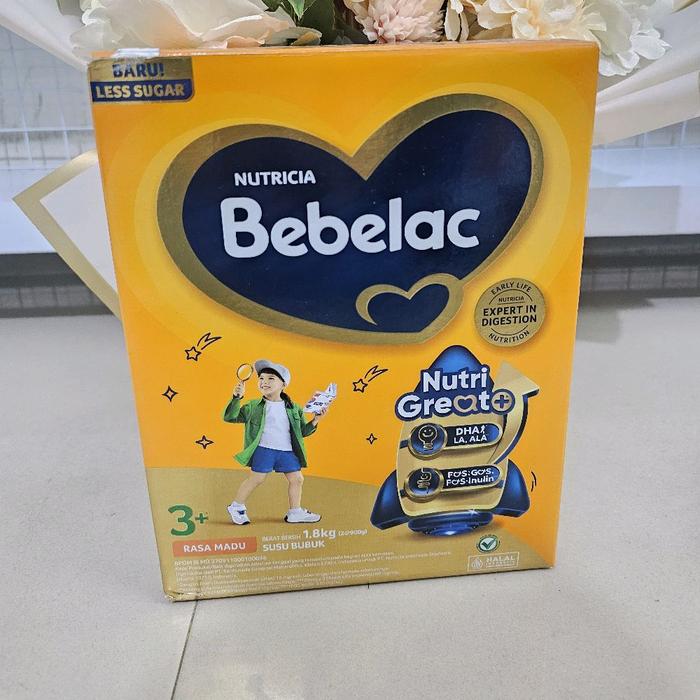 Nutricia Bebelac 3+ Rasa Madu 1.8KG Nutri Greate Dengan Less Sugar Untuk Anak Usia 3+ Tahun