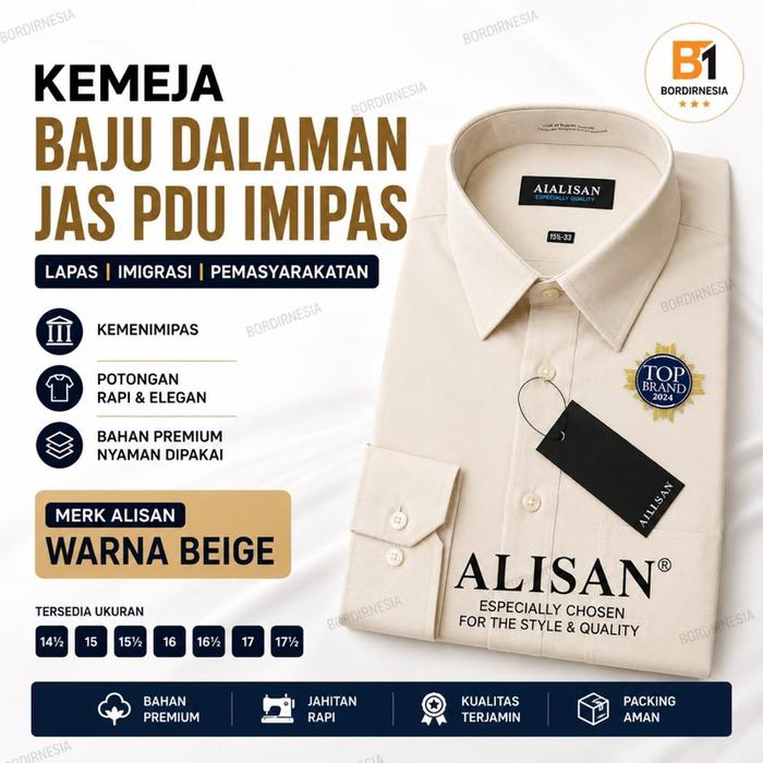 KEMEJA BAJU DALAMAN JAS PDU IMIPAS | LAPAS IMIGRASI PEMASYARAKATAN | KEMENIMIPAS | MERK ALISAN WARNA