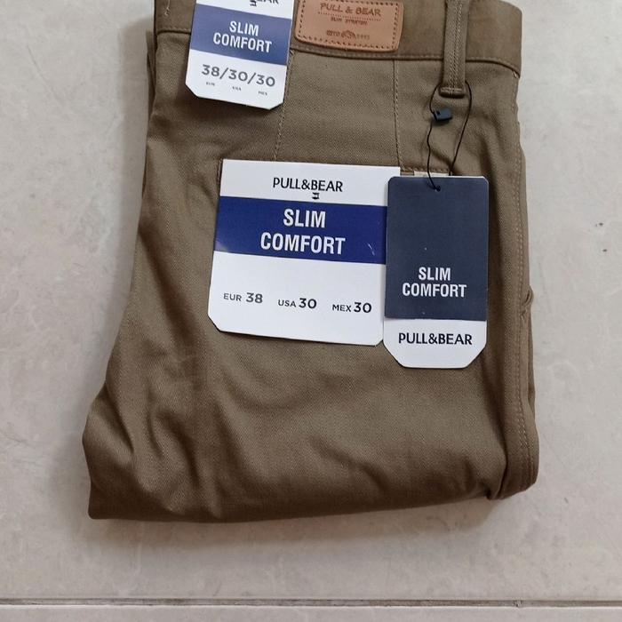 Celana Chino Panjang Slimfit original wana army kecoklatan. Dijual karena salah ukuran