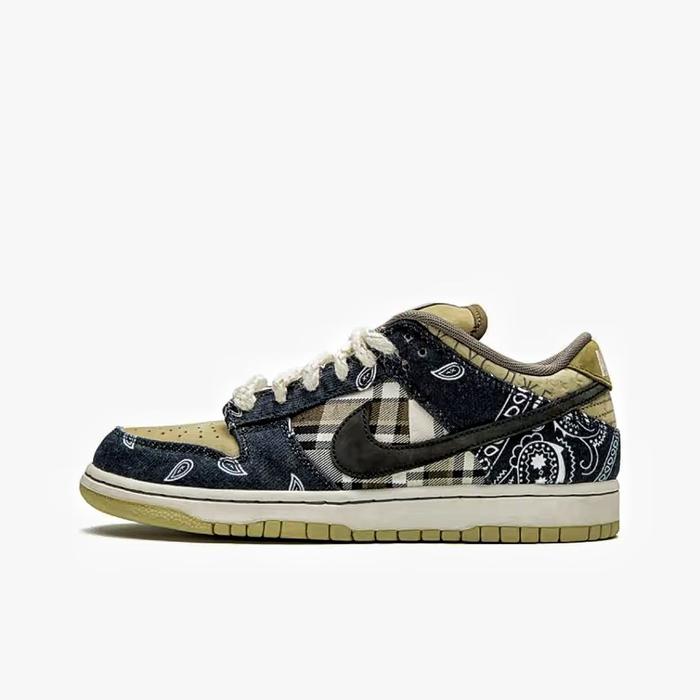 Sepatu Sneakers Men's Travis Scott x SB Dunk Low PRM QS 'Cactus Jack - Special Box' CT5053-001-SB BN