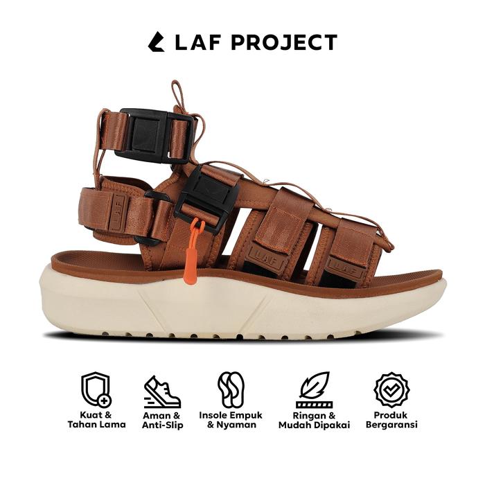 LAF Project - Sandal Travel Sendal Kasual Pria - Montagne - Brown