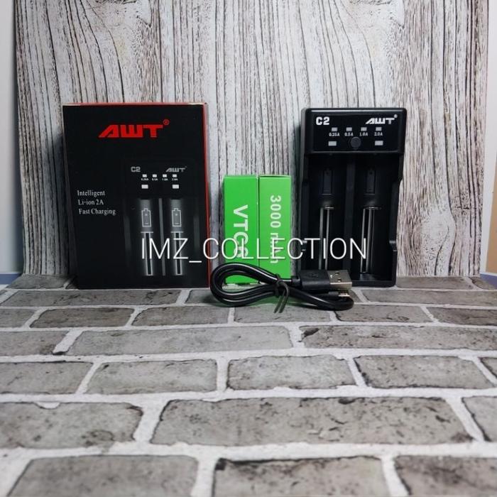 CHARGER AWT + 2 PC BATERAI / CHARGER AWT + VTC 6