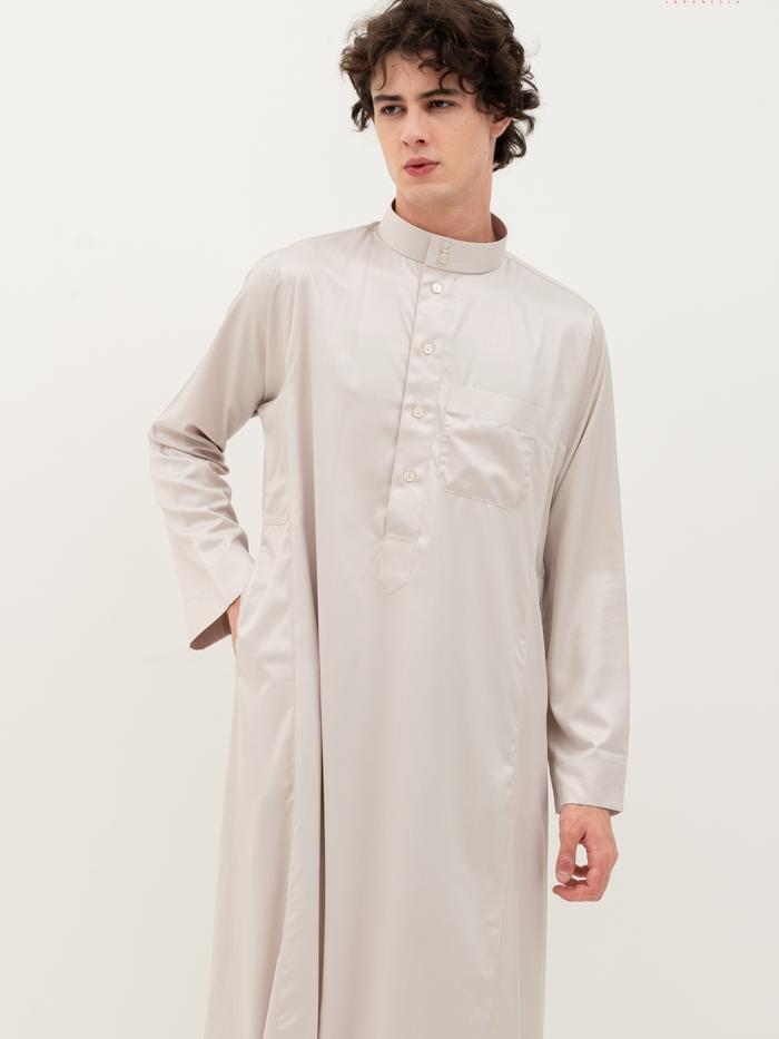 Stok Baru AL Haramain Jubah / Gamis Pria Remaja & Dewasa Viet Polos | Biru Telur Asin | Kuning Muda
