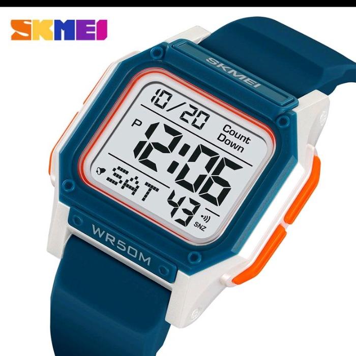SKMEI Jam Tangan Unisex SKMEI 2537 Original Tahan Air WR50M Dengan Fitur Count Down dan Tampilan Dig