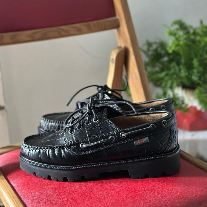 G.h bass croc effect leather boat