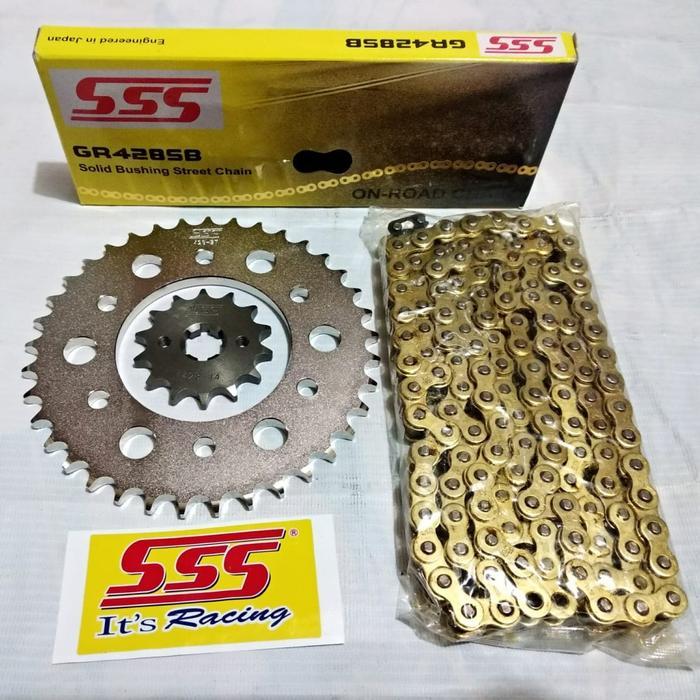 Gear Set Sss 428 Vixion Old - New Vixion Nvl - Nva #Gratisongkir