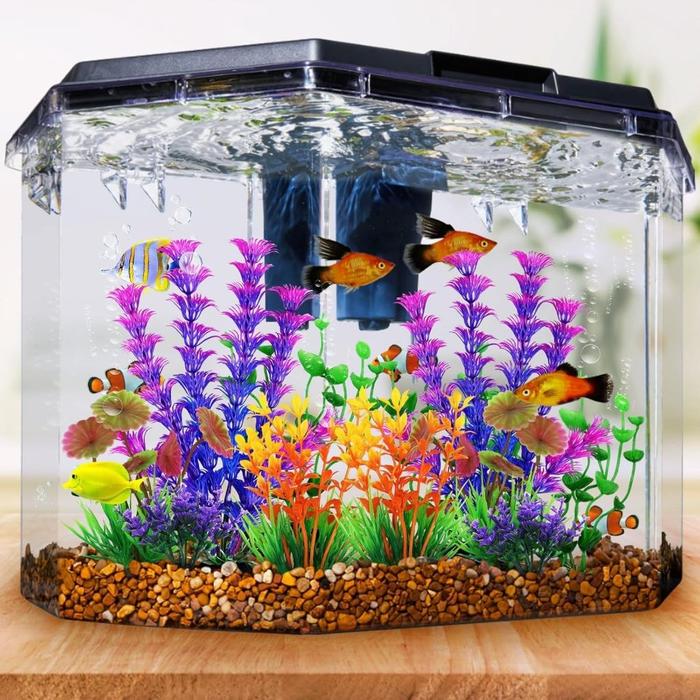Tanaman Aquascape Artifisial Set Dekorasi Aquarium Plastik Murah Lengkap Hiasan Aquarium Tanaman Pal