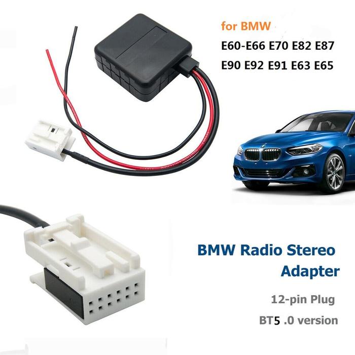 12V Mobil Bluetooth 5.0 Modul AUX Kabel Adaptor Audio Radio Stereo