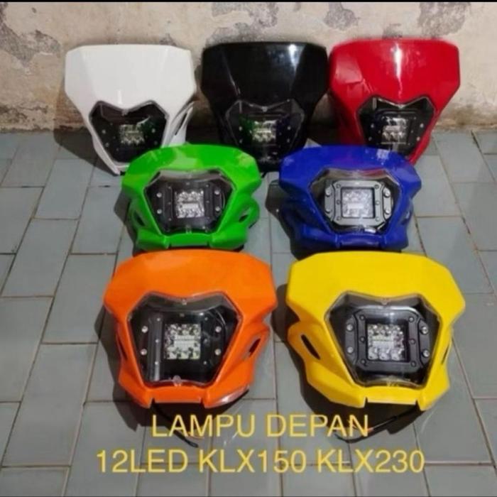 LAMPU DEPAN 12 LED KLX 230 2023 HEADLAMP KLX230 2023 TRAIL SUPERMOTO MOTOCROSS