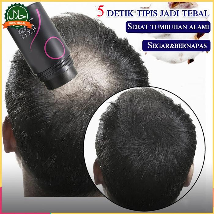 Hair fiber Penebal rambut Bubuk rambut pria powder Hair powder pria Pelebat rambut Rambut tipis jadi